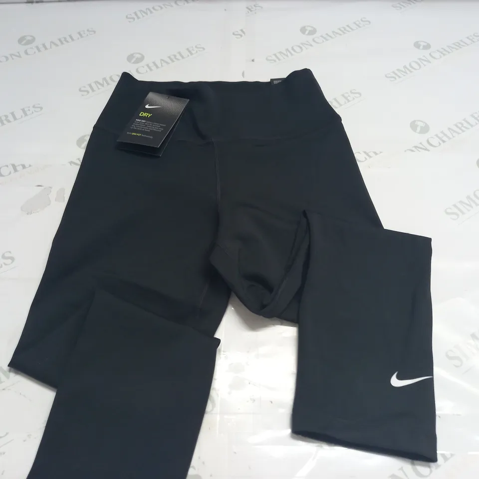 NIKE DRY MID RISE TIGHT FIT CAPRI LENGTH LEGGINGS - XS