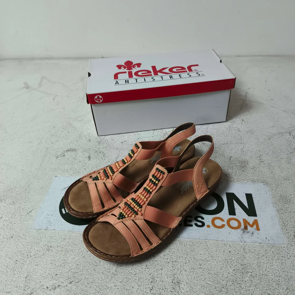 RIEKER ANTISTRESS WOMEN'S SANDALS 60851-38 – ORANGE UK 6 (EU 39)