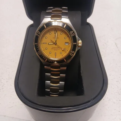 OMEGA SEAMASTER PROFESSIONAL 200M WRISTWATCH - TWO-TONE STAINLESS STEEL & GOLD, YELLOW DIAL