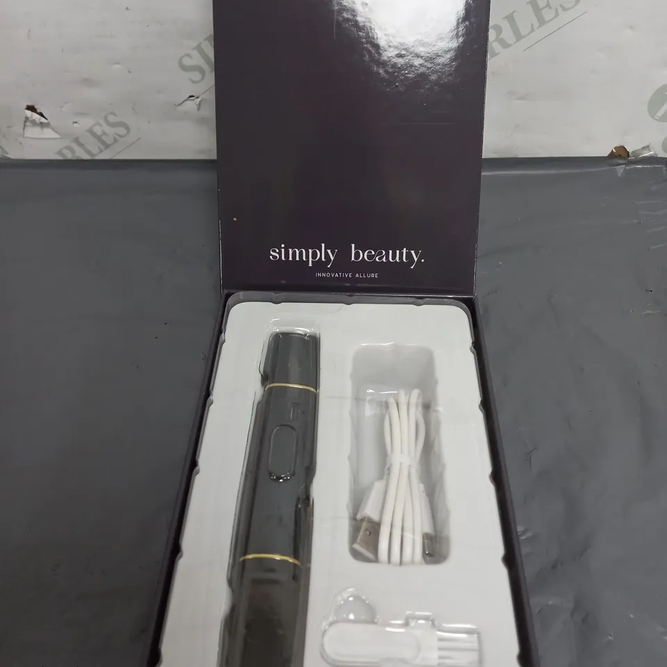 BOXED SIMPLY BEAUTY 2-IN-1 SUPER SMOOTH FACE & BROWS HAIR REMOVER IN BLACK