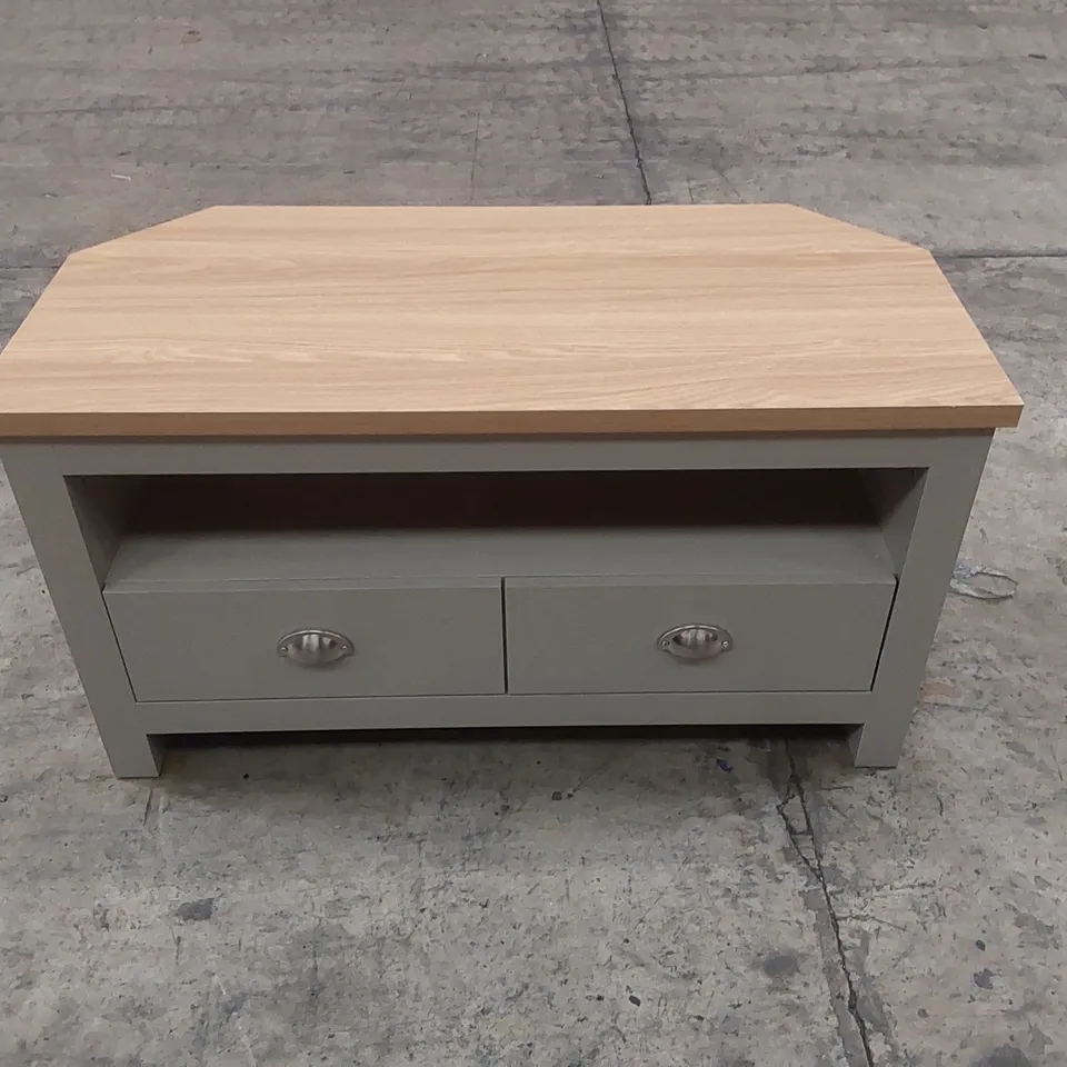 DESIGNER LANCASTER WOODEN CORNER TV CABINET 
