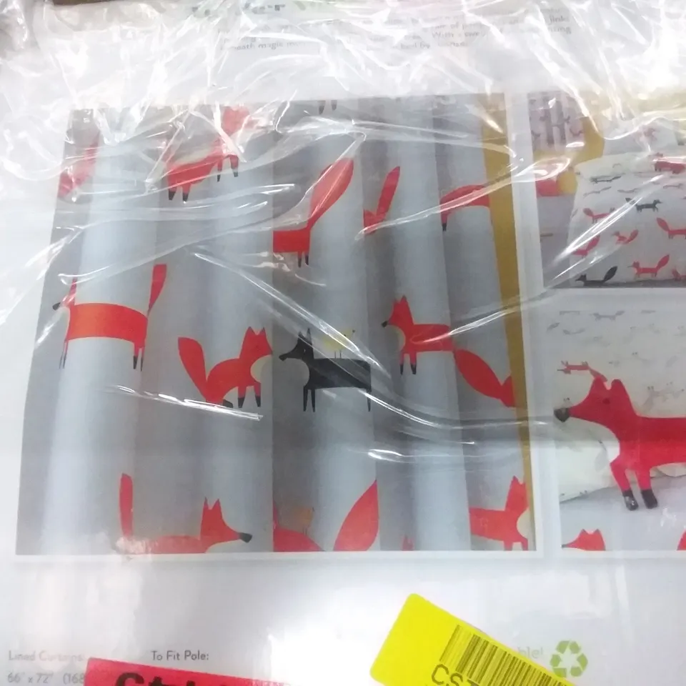 BAGGED MISTER FOX PENCIL PLEAT ROOM DARKENING CURTAINS