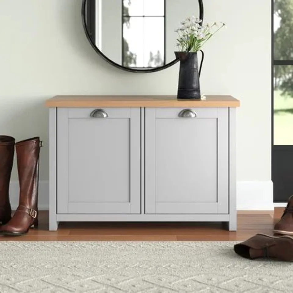 BOXED KERRY 10 PAIR SHOE STORAGE CABINET (1 BOX)