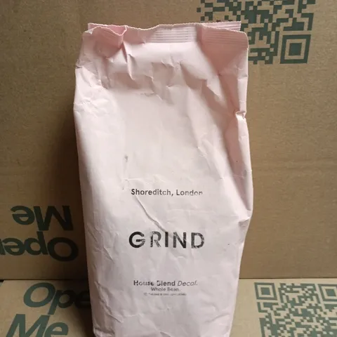 GRIND HOUSE BLEND DECAF WHOLE BEAN COFFEE 1KG