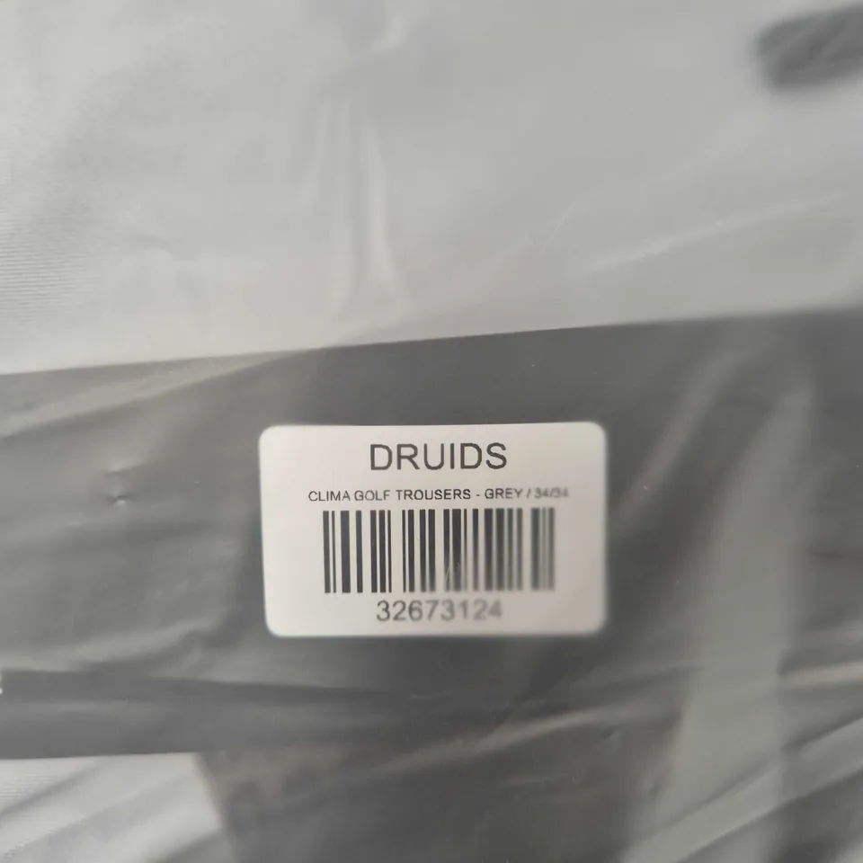 DRUIDS CLIMA GOLF TROUSERS - GREY - UK 34 (34/34)