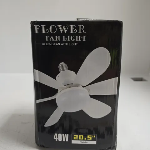 FLOWER FAN LIGHT CEILING FAN WITH LIGHT – 20.5" WIDE (BOXED)