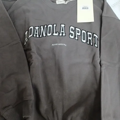 ADANOLA SPORT OVERSIZED SWEATSHIRT IN BROWN - MEDIUM
