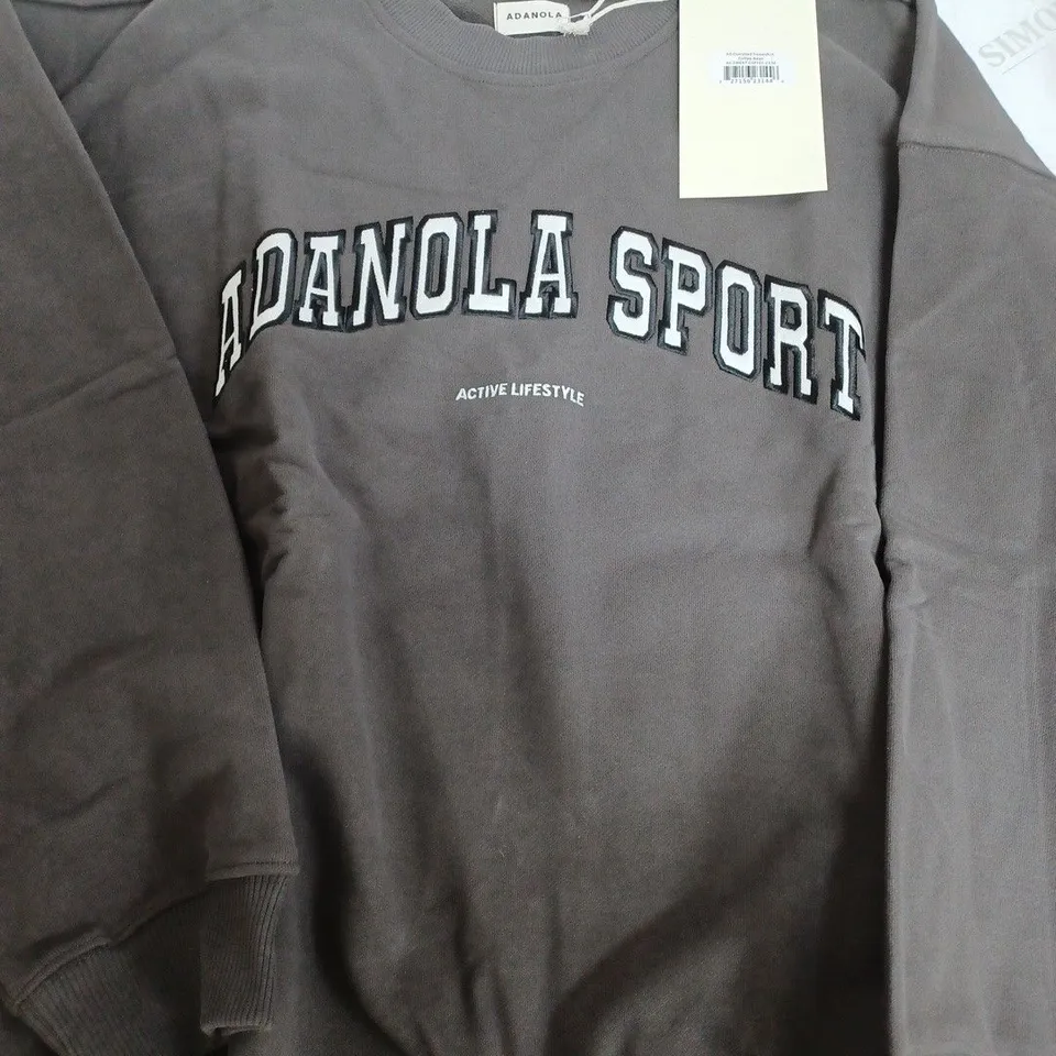 ADANOLA SPORT OVERSIZED SWEATSHIRT IN BROWN - MEDIUM