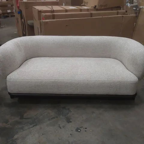 DANETTI FLORENCE NATURAL FABRIC WITH DARK WOOD 2 SEATER SOFA