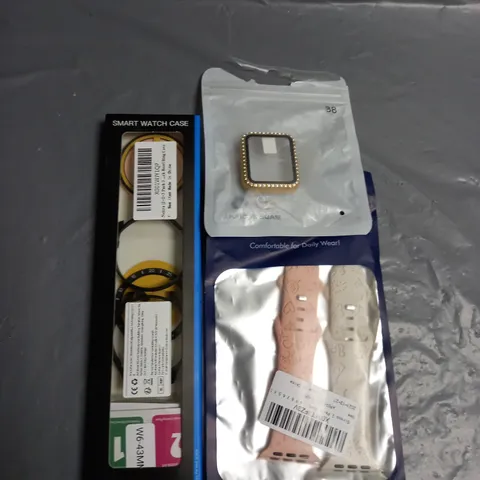 LOT OF APPROX 10 SMART WATCH ACCESSORIES TO INCLUDE STRAPS AND SCREEN PROTECTORS