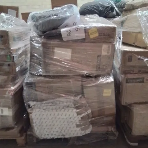 PALLET OF ASSORTED HOUSEHOLD GOODS AND PRODUCTS TO INCLUDE;BAR STOOL,DOG BED,TRASH CAN