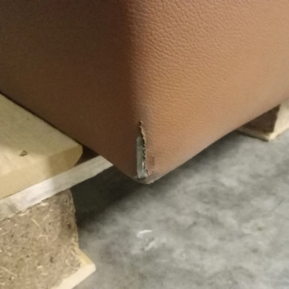 SASHA 3 SEATER LEATHER/FAUX LEATHER SOFA - TAN RRP £1199