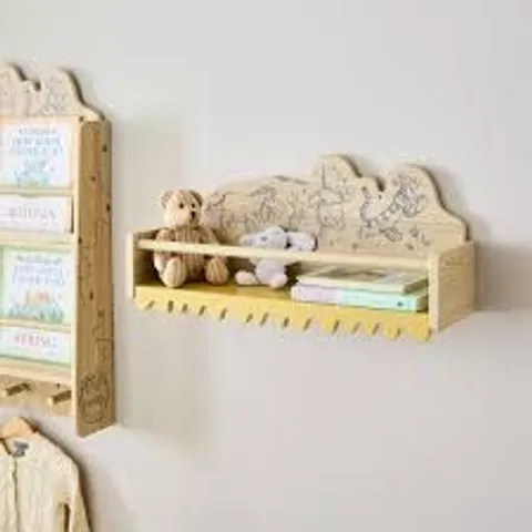 BOXED WINNIE WALL BOOKSHELF - YELLOW/NATURAL (1 BOX)