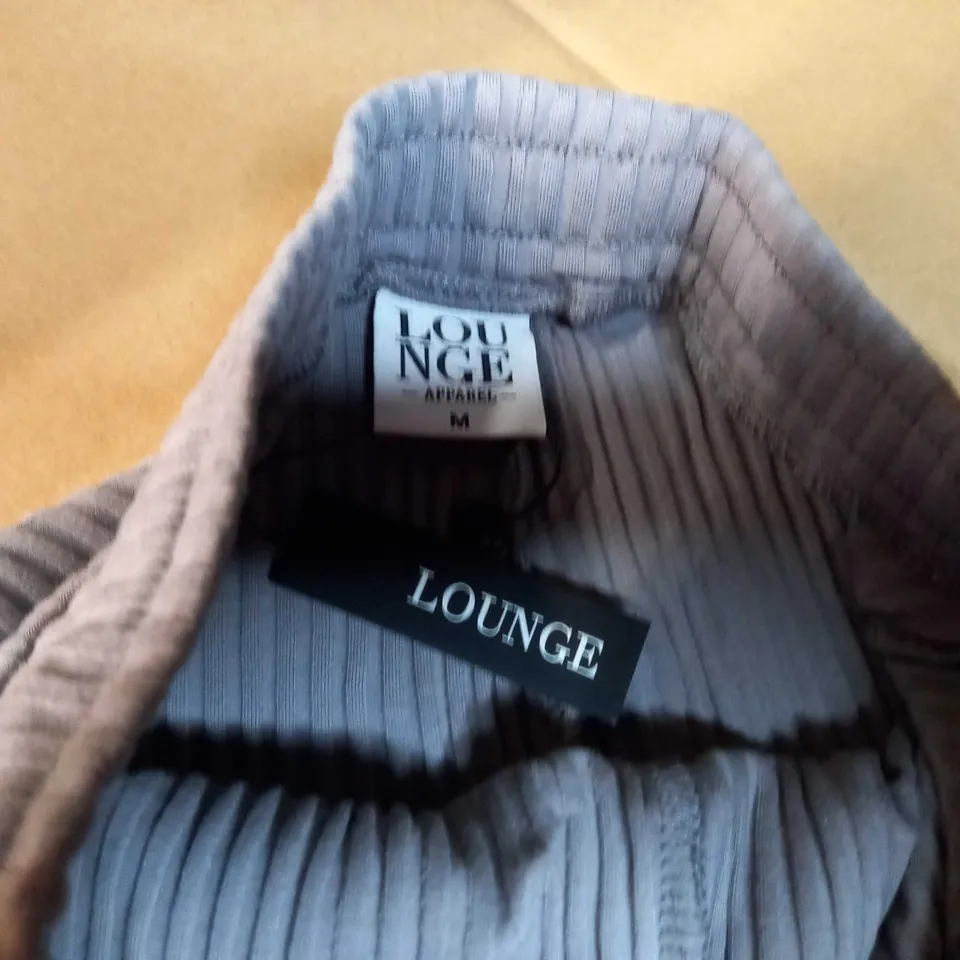 LOUNGE GREY RIBBED FLARE LOUNGE WEAR - MEDIUM