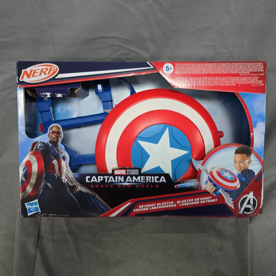 MARVEL STUDIOS CAPTAIN AMERICA BRAVE NEW WORLD NERF SKYSHOT BLASTER