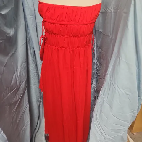 OUTCAST LUBELA MAXI SKIRT DRESS IN RED - XS