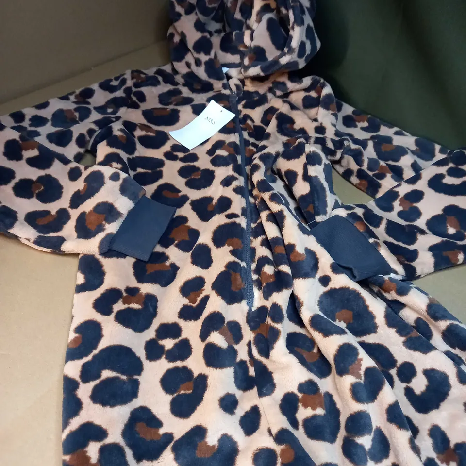M&S LIGHT TAN MIX ZIPPED JRN ONESIE - AGE 13/14YRS