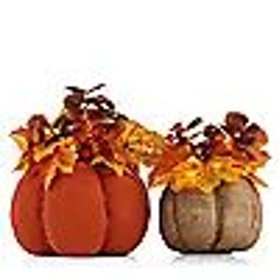 GROUPHOME REFLECTIONS SET OF 2 PRE LIT PUMPKIN BOUQUETS