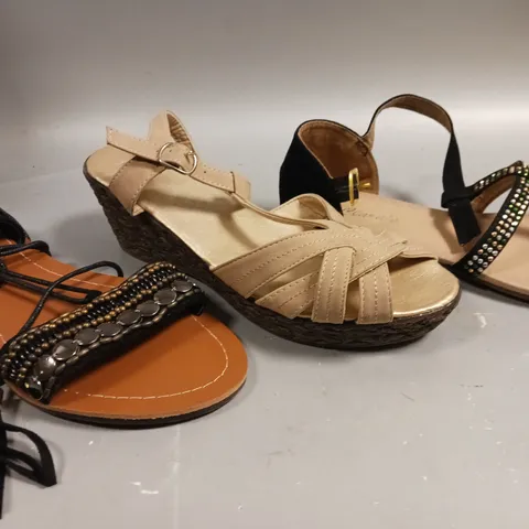 LOT OF 12 ASSORTED PAIRS OF SHOES TO INCLUDE CLARAS AND VIVIENNE - VARIOUS SIZES
