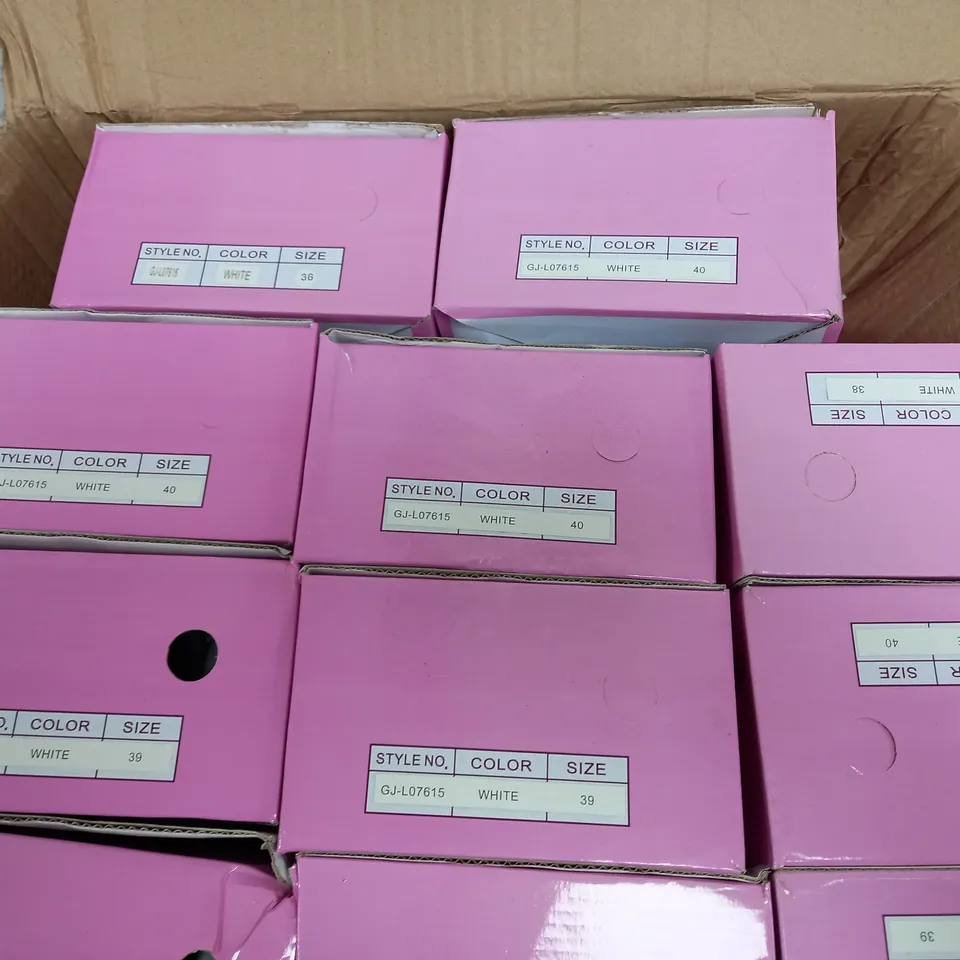 APPROXIMATELY 11 BOXED PAIRS OF APPLE FOOTWEAR BLOCK HEEL SANDALS IN BLACK VARIOUS SIZES TO INCLUDE SIZES 36, 38, 39