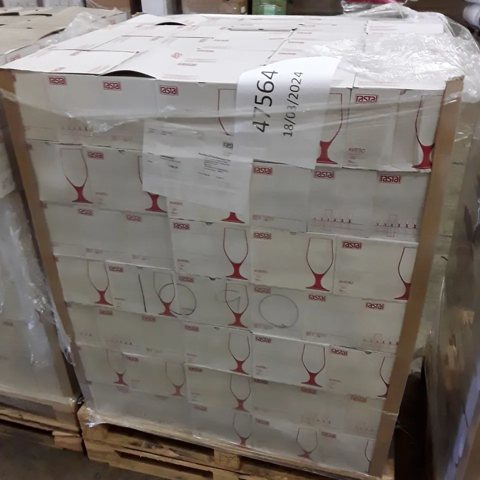 PALLET OF APPROXIMATELY 210 BOXES CONTAINING 6 RASTAL AVIERO 300ML GOBLETS