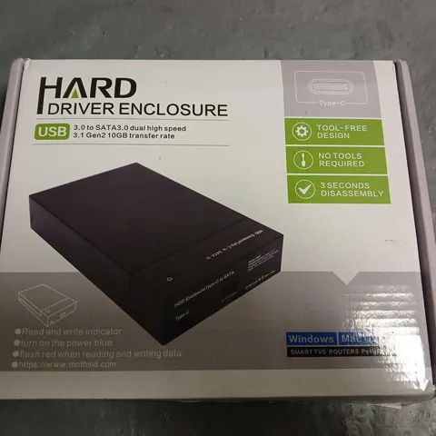 BOXED HARD DRIVE ENCLOSURE