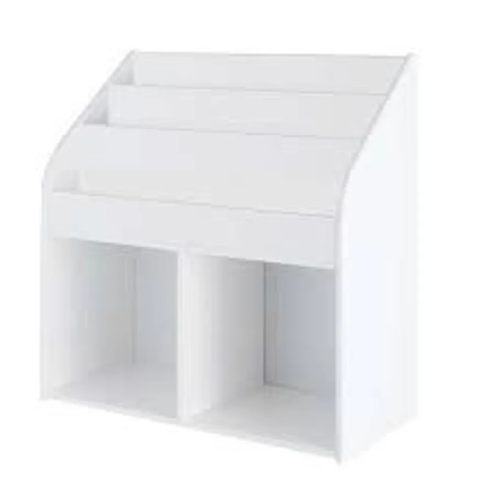 BOXED KIDS CASEY WIDE BOOKCASE STORAGE- WHITE (1 BOX )