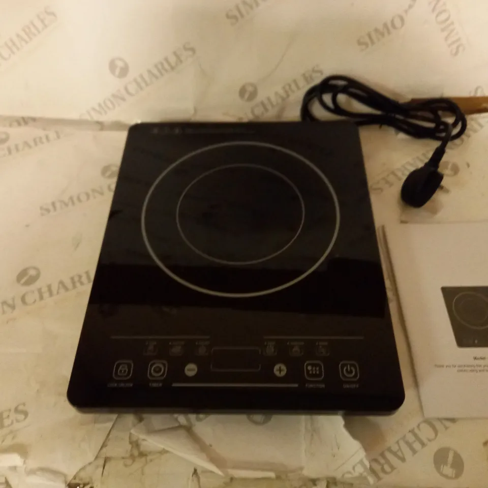 BOXED ZHONGSHAN SINGLE ELECTRIC INDUCTION HOB, WITH INSTRUCTIONS - MODEL SK-CB16