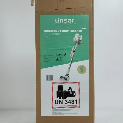 LINSAR CORDLESS VACUUM CLEANER – MJI901B / CVC-ECOM, 120W – BOXED