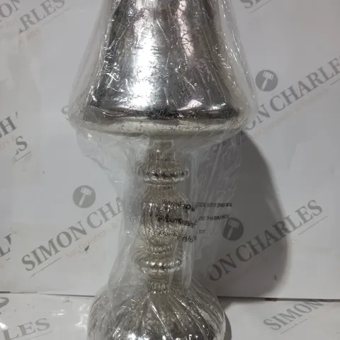 BOXED HOME REFLECTIONS PRE-LIT LED MERCURY GLASS LAMP SILVER