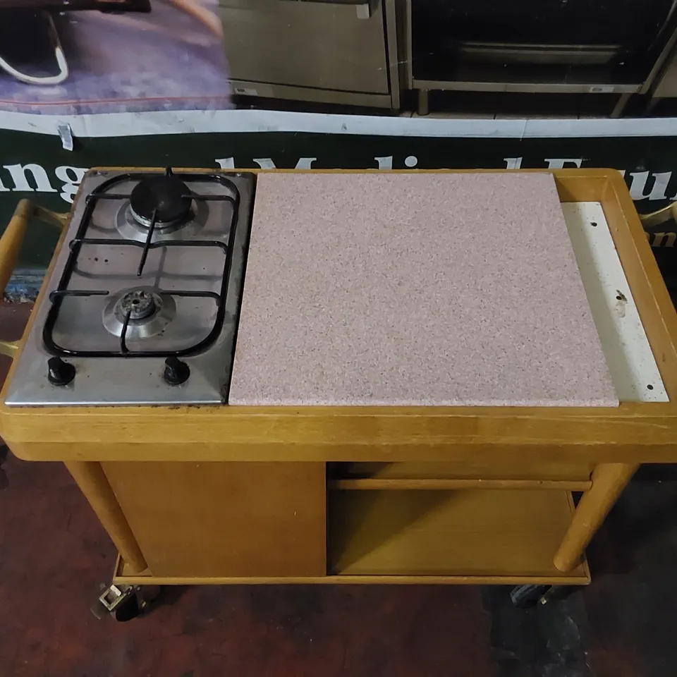 FLAMBÉ TROLLEY WITH TWIN GAS HOB