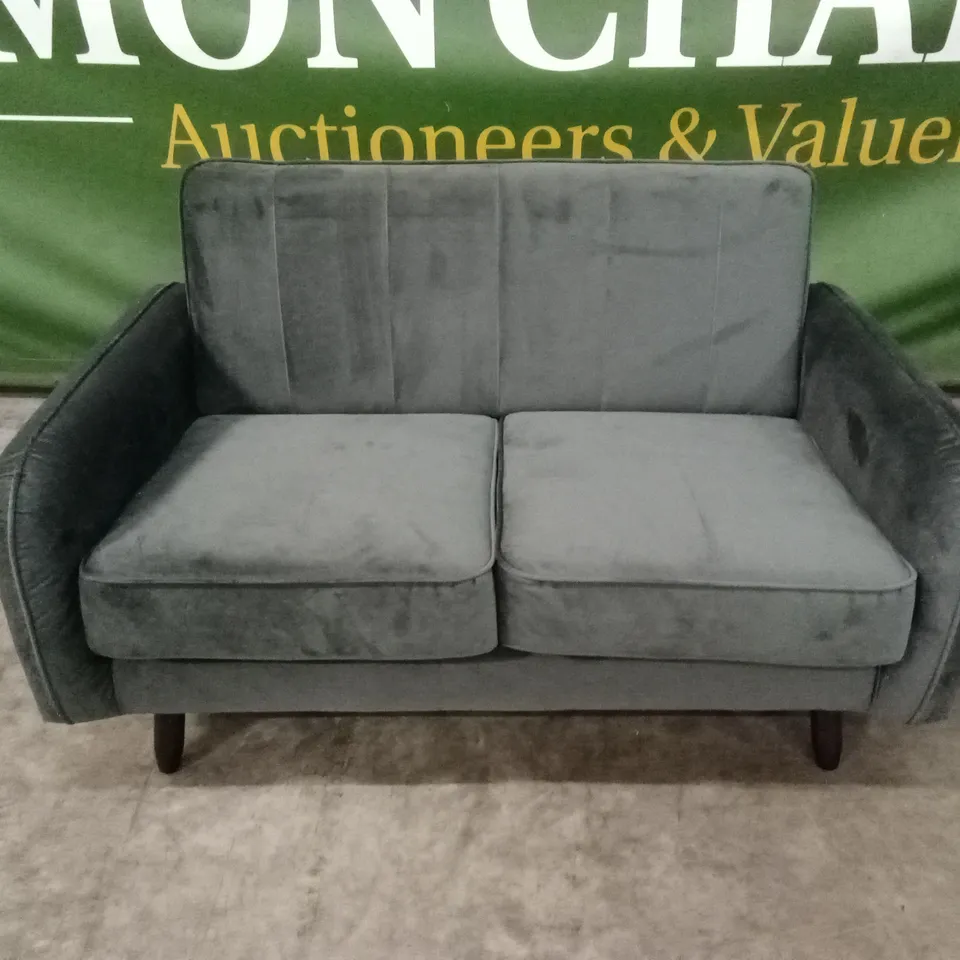 JENNIFER COMPACT FABRIC 2 SEATER SOFA - GREY RRP £299
