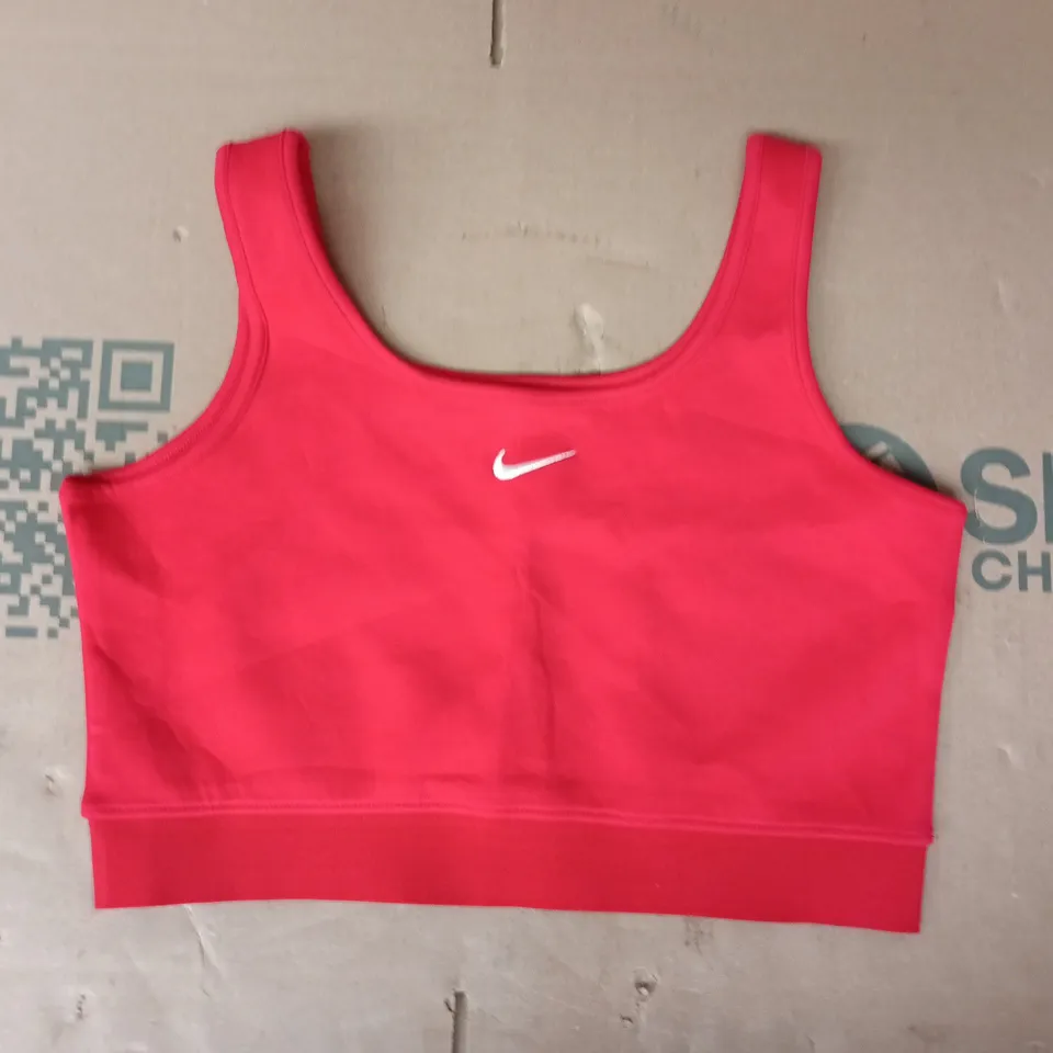 NIKE WOMEN'S RED SPORTS BRA SIZE LARGE