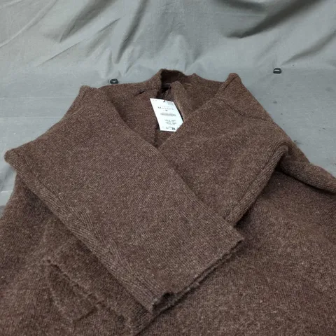 ZARA BROWN KNIT CARDIGAN – SIZE M