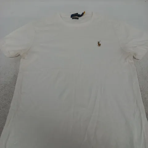 RALPH LAUREN POLO T‑SHIRT – WHITE - SMALL