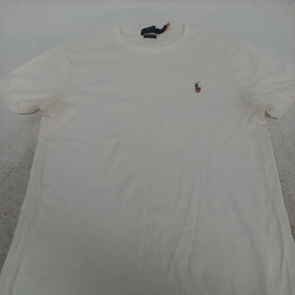 RALPH LAUREN POLO T‑SHIRT – WHITE - SMALL