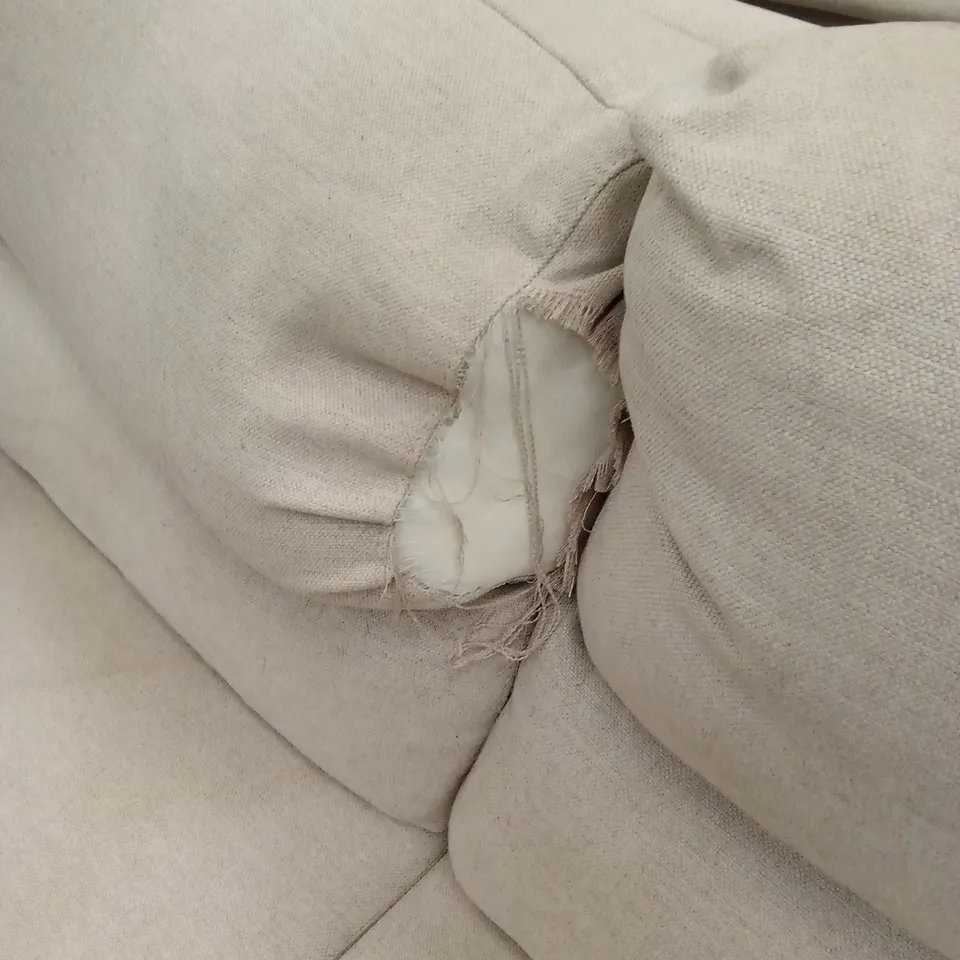 QUALITY DESIGNER FABRIC UPHOLSTERED CORNER CHAISE SOFA WITH LIFT-UP STORAGE // DAMAGED ITEM