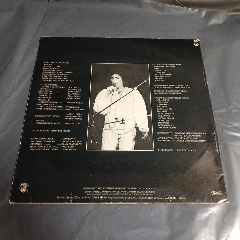 BOB DYLAN STREET-LEGAL VINYL LP