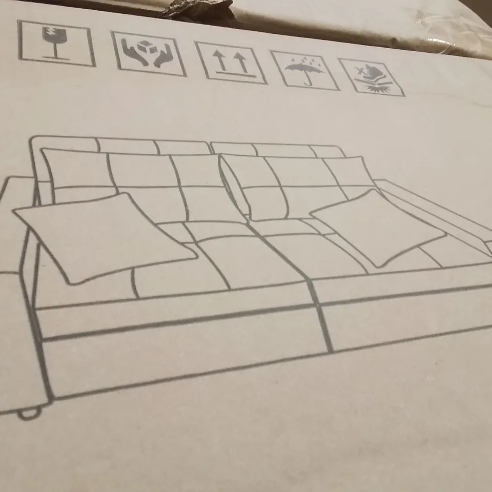 BOXED DARK GREY SLEEPER SOFA BED (3 BOXES)