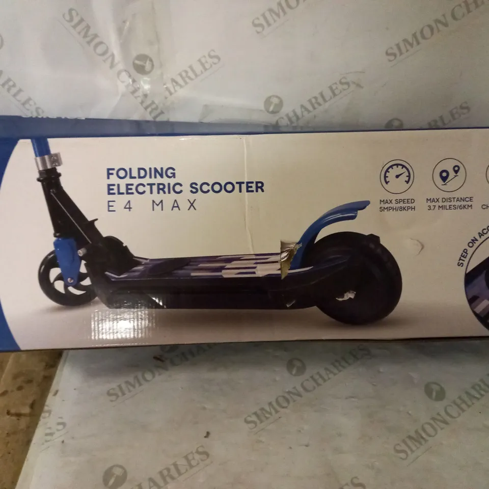 ZINC E4 MAX ELECTRIC SCOOTER - BLUE RRP £139.99