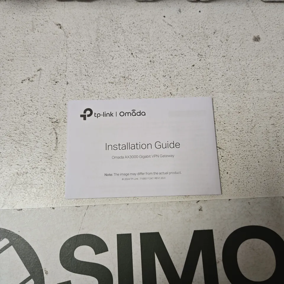 TP-LINK OMADA AX3000 GIGABIT VPN GATEWAY