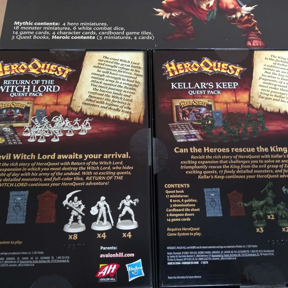 HEROQUEST EXPANSION PACKS AND ADDITIONAL ACCESSORIES 