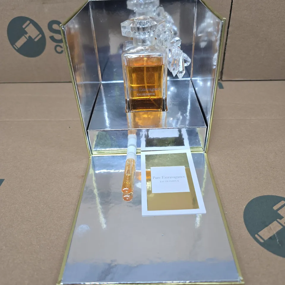 PURE EXTRAVAGANCE EAU DE PARFUM 100ML PLUS SAMPLE IN GOLD PRESENTATION BOX 