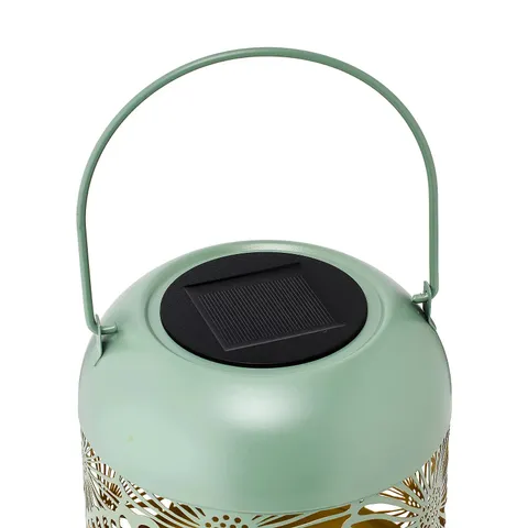 GARDEN STORIES RUSTIC METAL FLORAL LANTERNS
