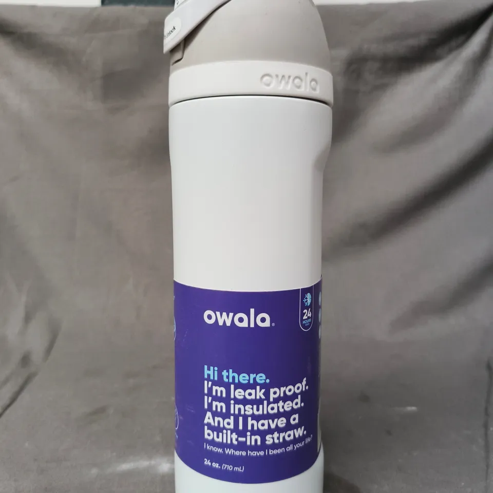 OWALA FREESIP STAINLESS STEEL BOTTLE WHITE