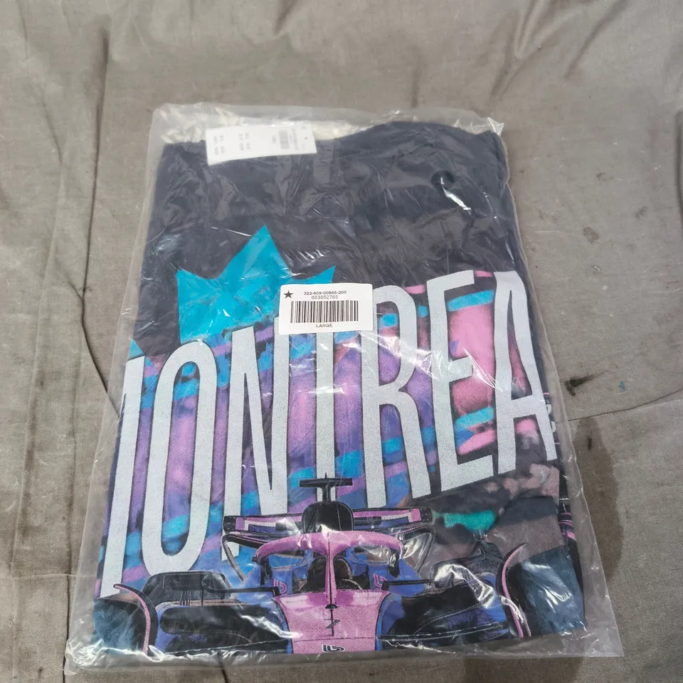 BAGGED HOLLISTER GRPAHIC TEE - SIZE LARGE 