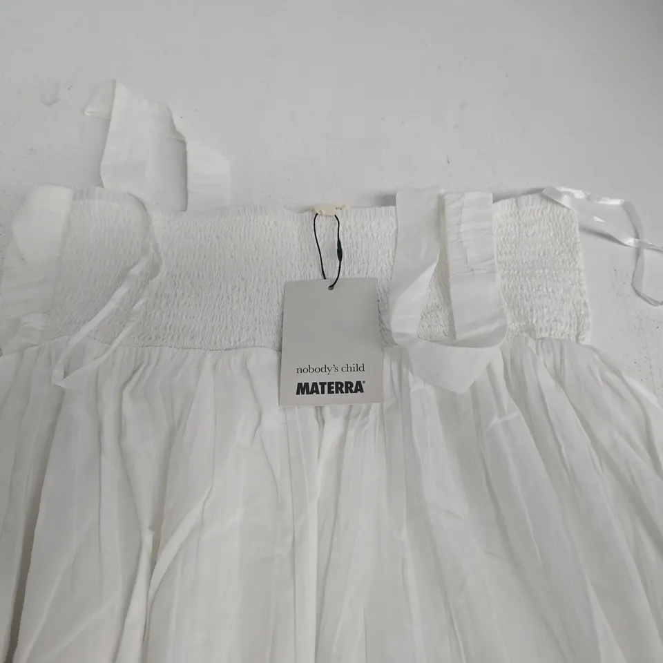 NOBODYS CHILD MATERRA SUNIRA MAXI DRESS IN WHITE - UK 12