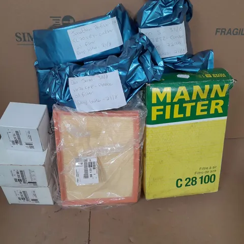 BOX OF APPROX. 10 ASSORTED CAR FILTERS