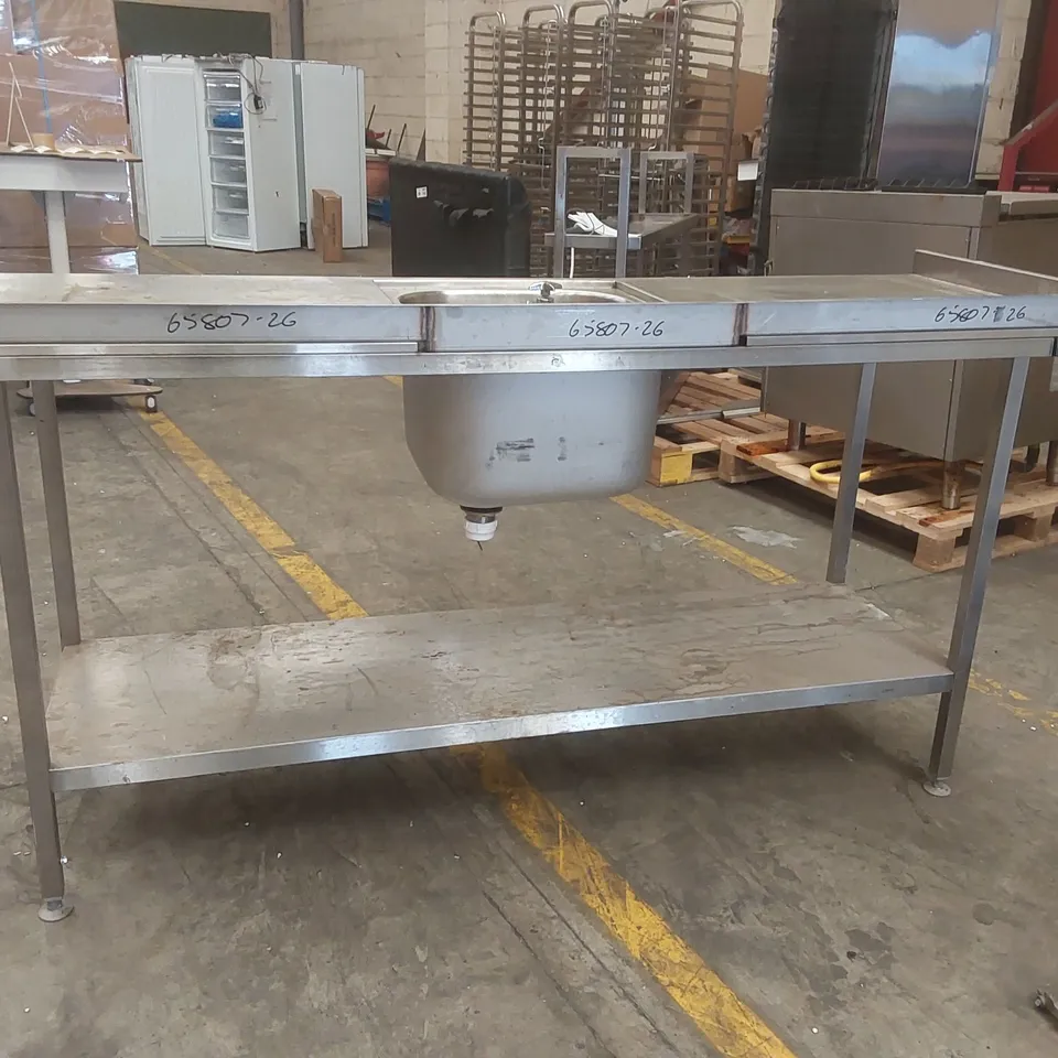 STAINLESS STEEL SINGLE BOWL SINK UNIT