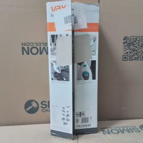 BOXED VAX STEAM CLEAN MULTI S85-CM STEAM MOP WITH UP TO 15 MINUTES RUN TIME AND DETACHABLE HANDHELD - WHITE